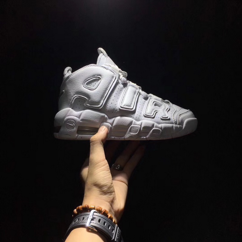 Authentic Nike Air More Uptempo Tripe White GS